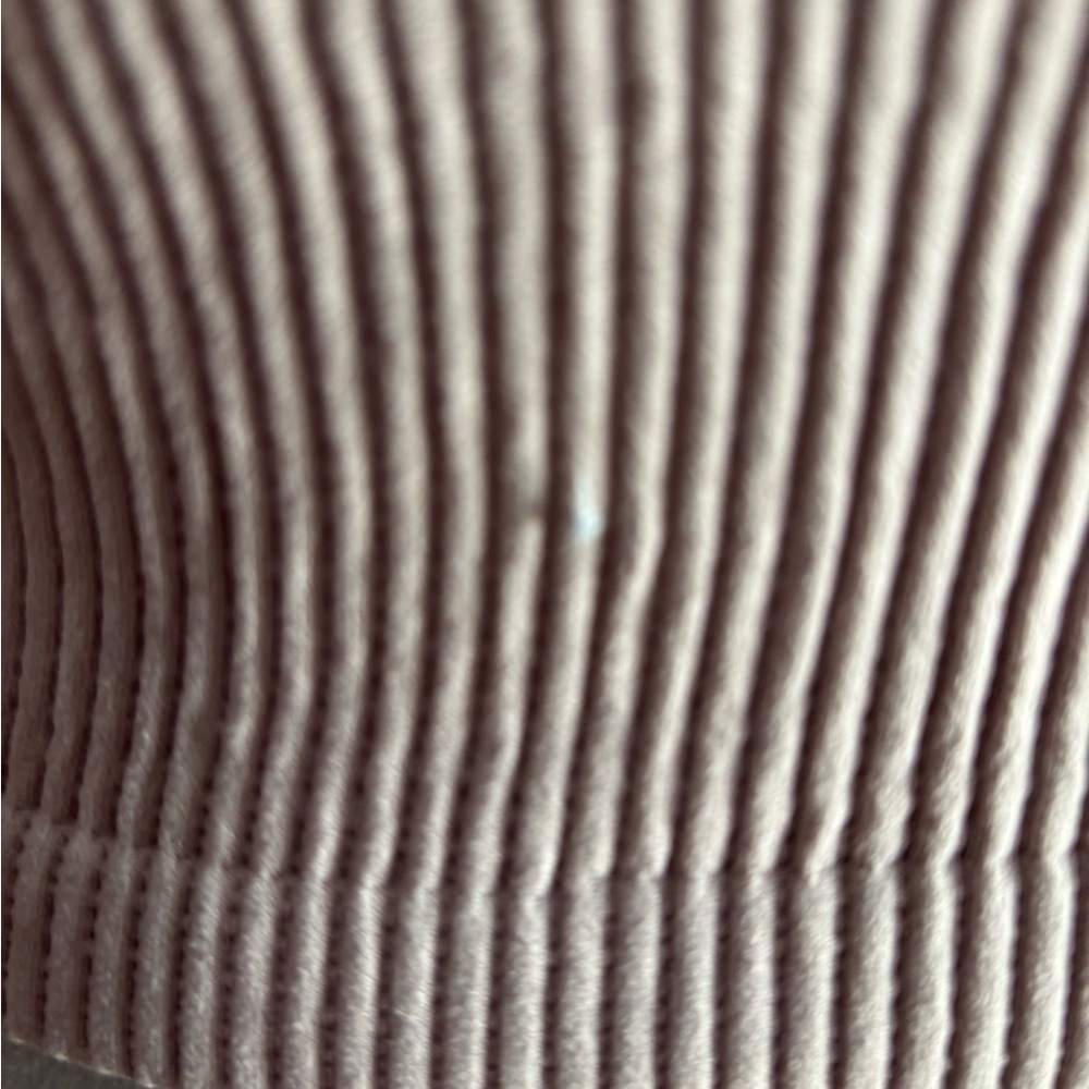 Dynamic Tan Ribbed Crop Tank, Sz OS - Picture 3 of 4